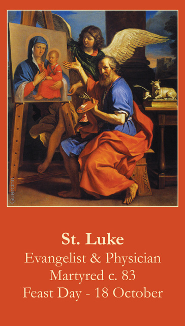 Oct 18th: St. Luke Prayer Card